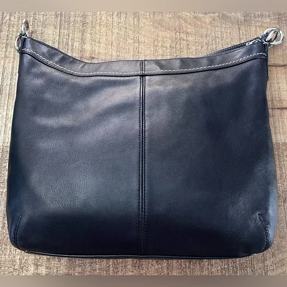 Coach Black Leather Bag F13764 - Picture 6 of 16